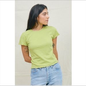 Back Beat Co Pistachio Cotton Baby Tee